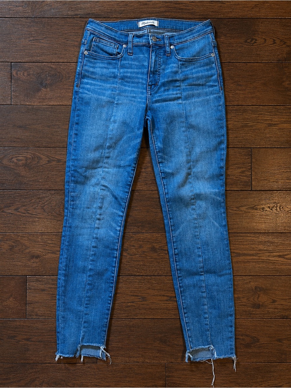 Madewell 9” High-Rise Skinny Jeans Size 28 Raw Hem Medium Wash